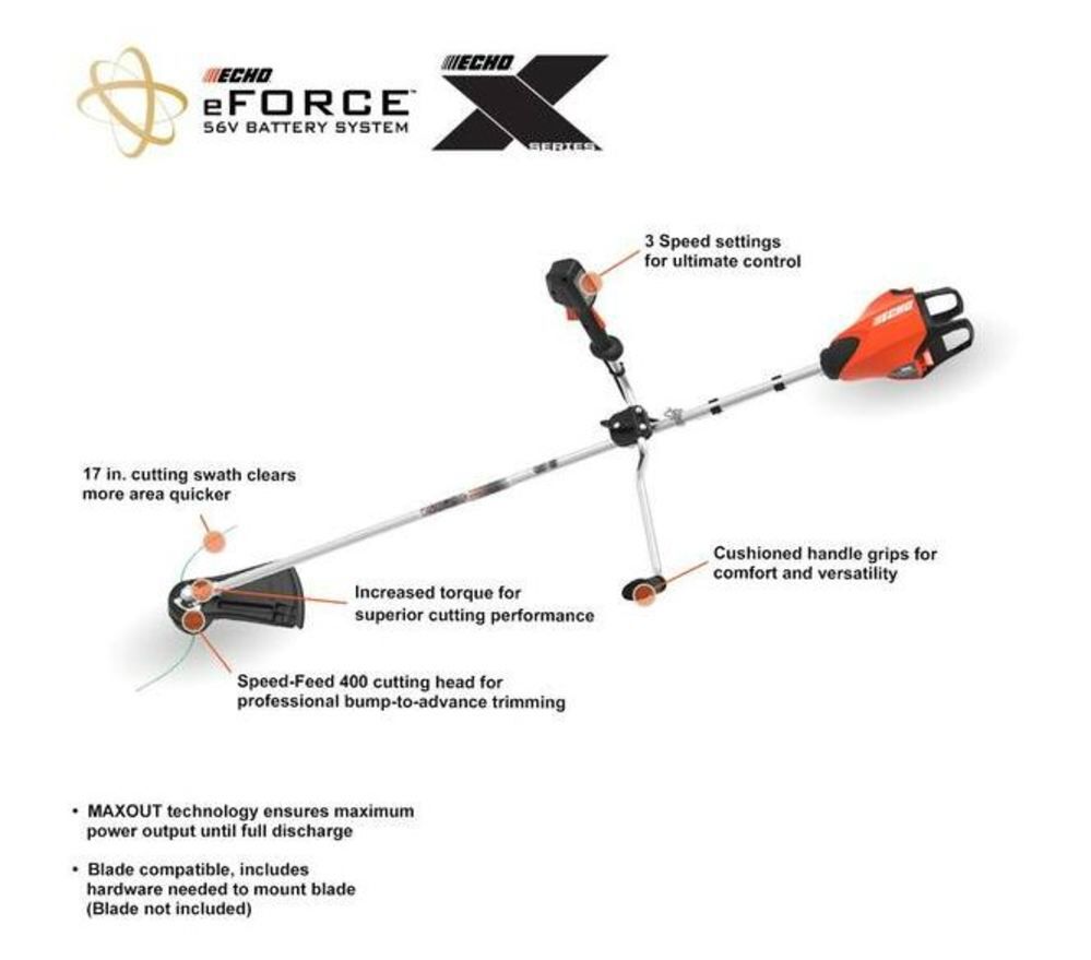 56V eFORCE Brushcutter 17in U Handle Brushless with 5Ah Battery DSRM-2600UC2