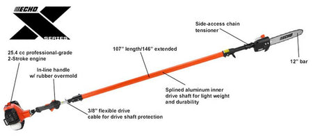 X Series 25.4cc Tree Pruner with Inline Handle PPT-2620H