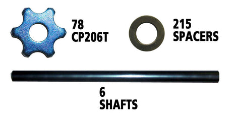 CPM-8 Start-UP Pack with Flails Washers and Shaft A201