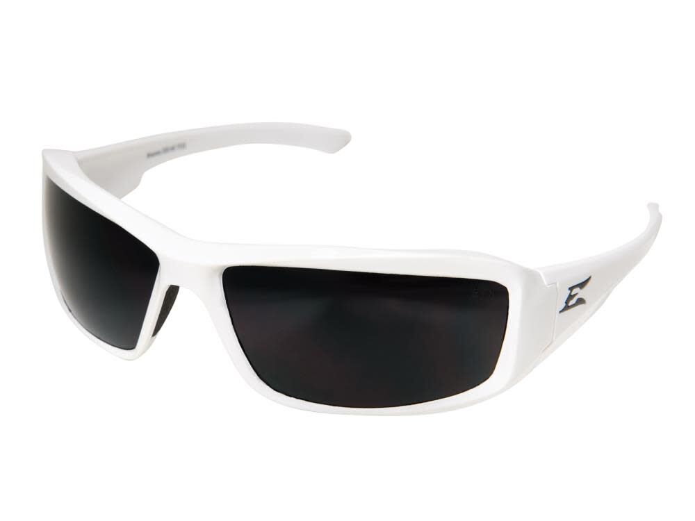 Brazeau Torque Polarized Safety Glasses White Frame Smoke Lens TXB246