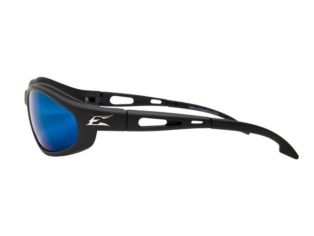 Dakura Polarized Safety Glasses Black Frame Aqua Precision Blue Mirror Lens TSMAP218