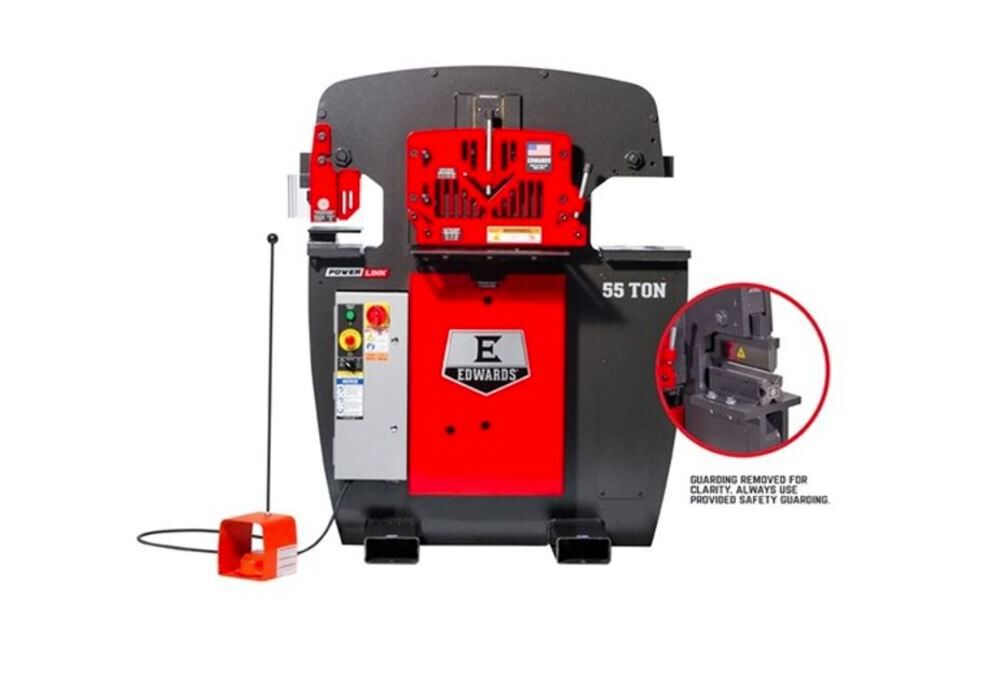 230V 1 Phase 55 Ton Ironworker with PowerLink & 10in Brake 55231522