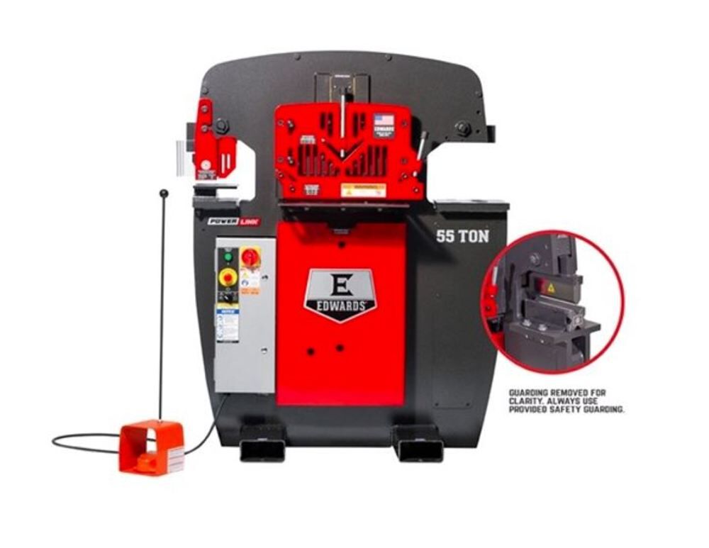 230V 3 Phase 55 Ton Ironworker with 10in Brake 55233022