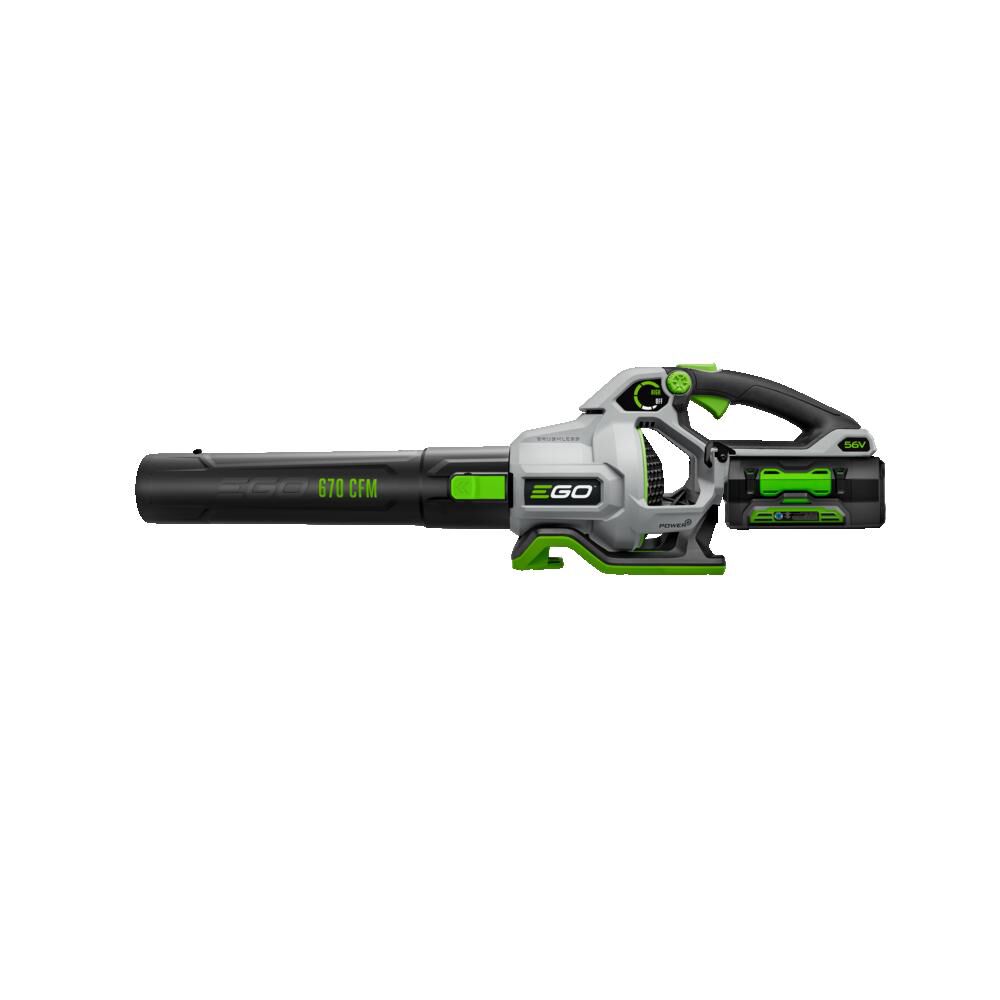 POWER+ 56-volt 670-CFM 180-MPH Battery Handheld Leaf Blower 4 Ah (Battery and Charger Included) LB6703