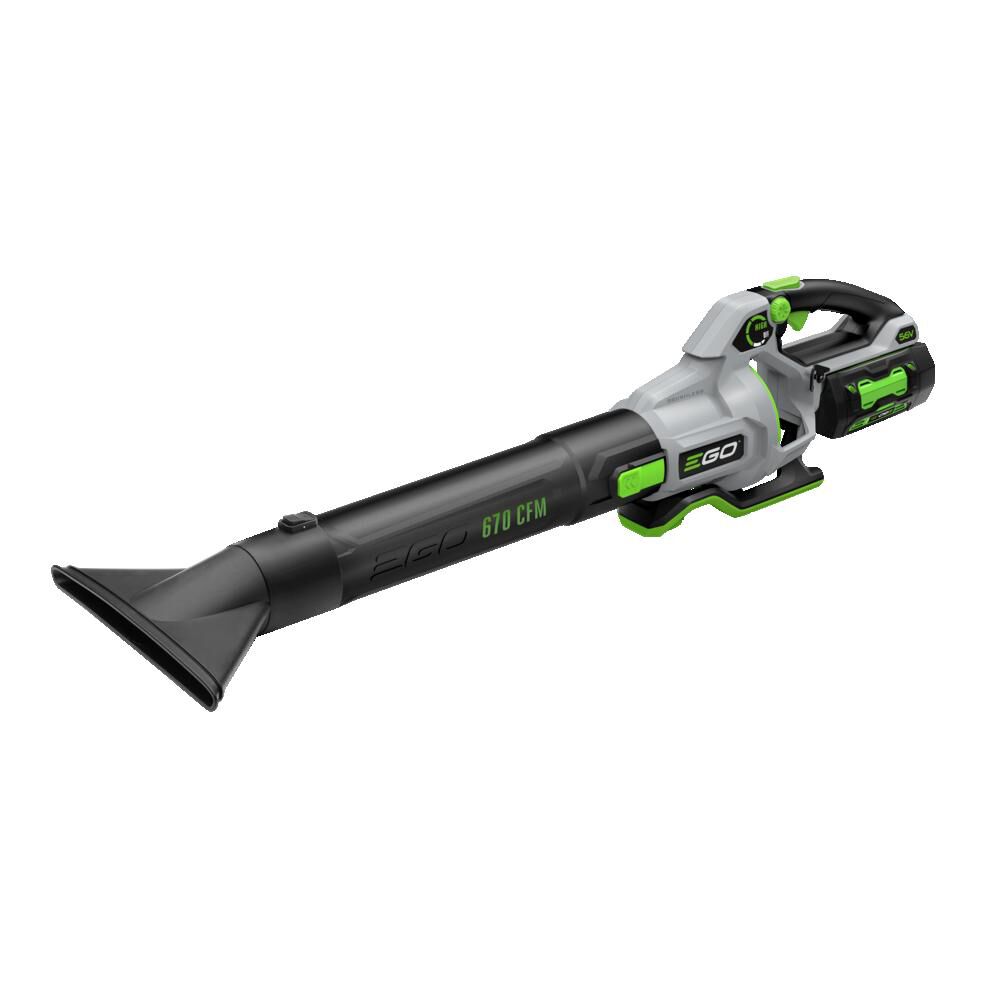 POWER+ 56-volt 670-CFM 180-MPH Battery Handheld Leaf Blower 4 Ah (Battery and Charger Included) LB6703