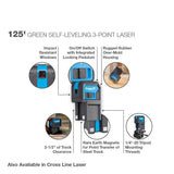 125' Green Self-Leveling 3-Point Laser ELG3D