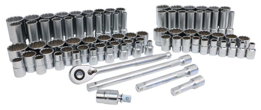 Professional Socket Set 1/2 Drive Metric and SAE 84pc 33899