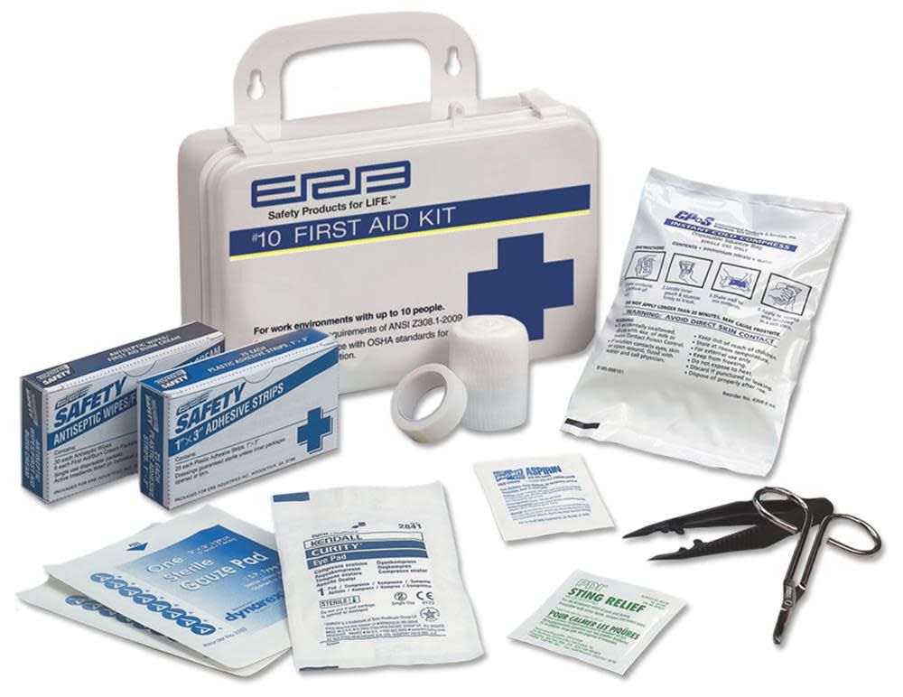 10 Person ANSI Premium First Aid Kit with Plastic Case 17130