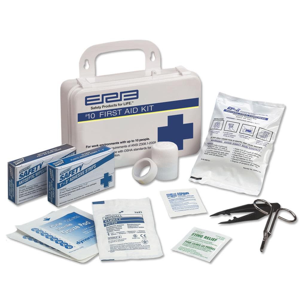 10 Person ANSI Premium First Aid Kit with Plastic Case 17131