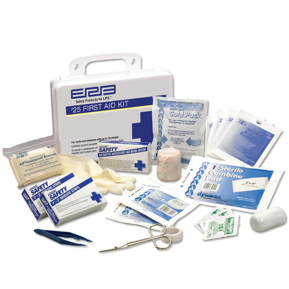 25 Person ANSI Premium First Aid Kit with Plastic Case 17133