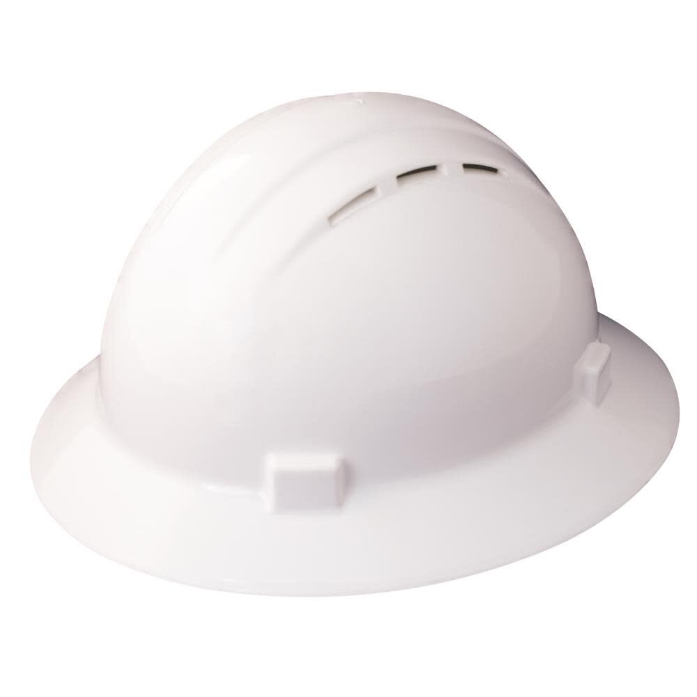 Americana Full Brim Vent Hard Hat 4PT Ratchet White 19431