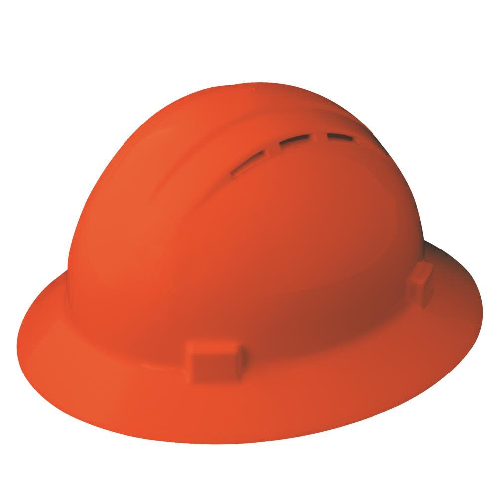 Americana Full Brim Vent Ratchet Suspension Hard Hat - Hi-Viz Orange 19437