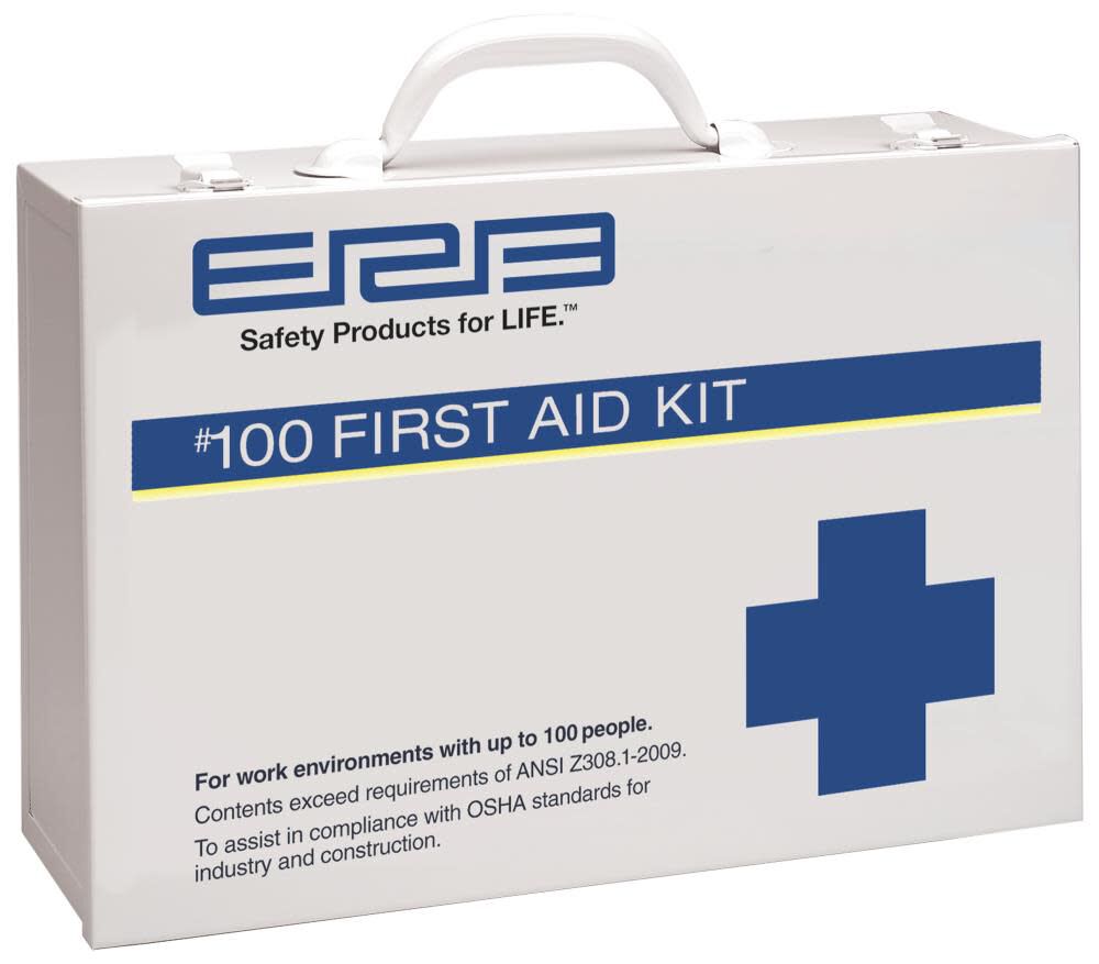 ANSI 2009 100 Bulk Premium Contents Metal Box First Aid Kit 17138