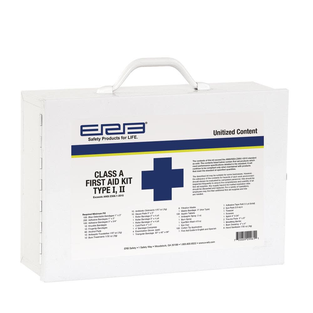 Class A Metal Case Unitized First Aid Kit Type I II and III 29961