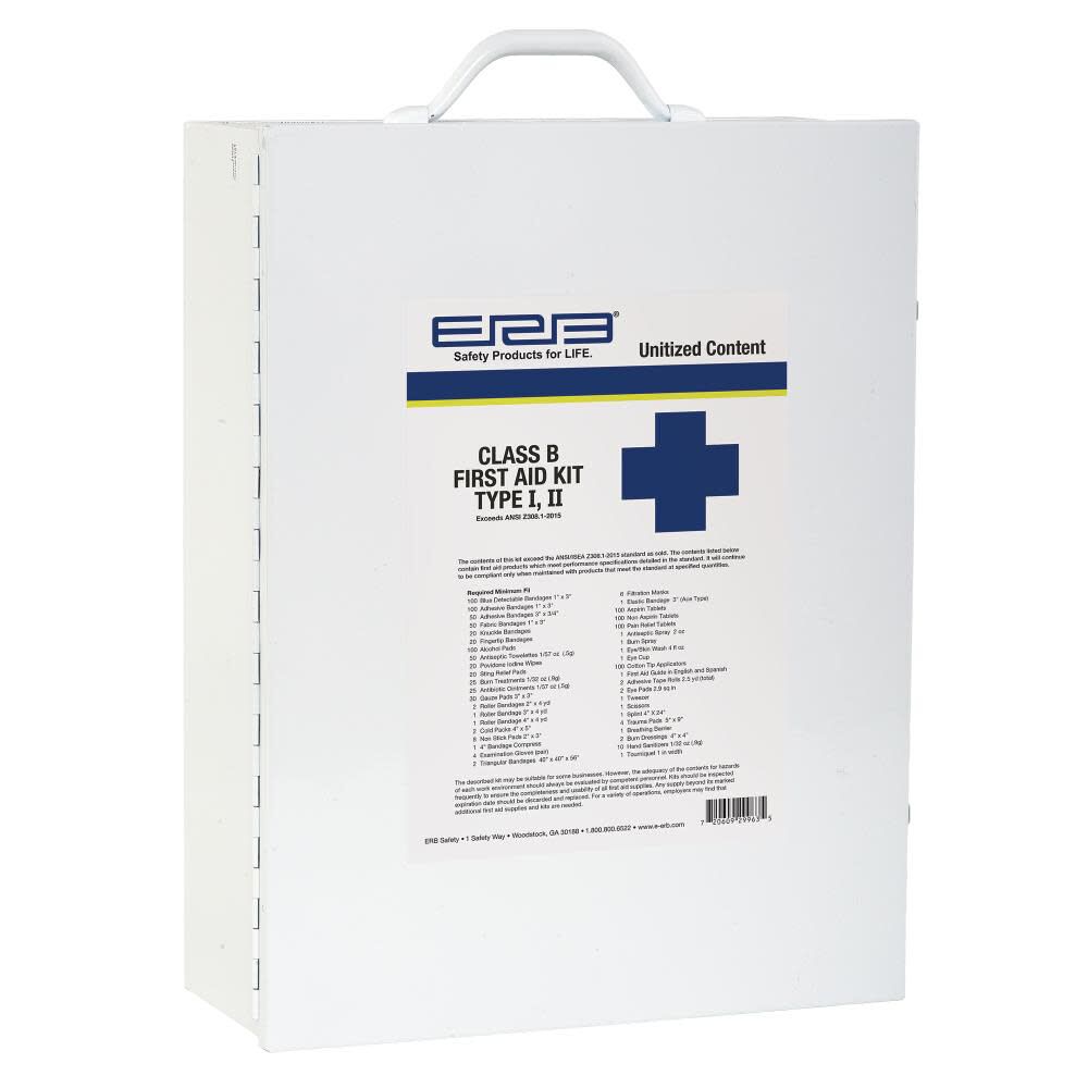 Class B Unitized First Aid Kit Type I II and III (metal) 29963