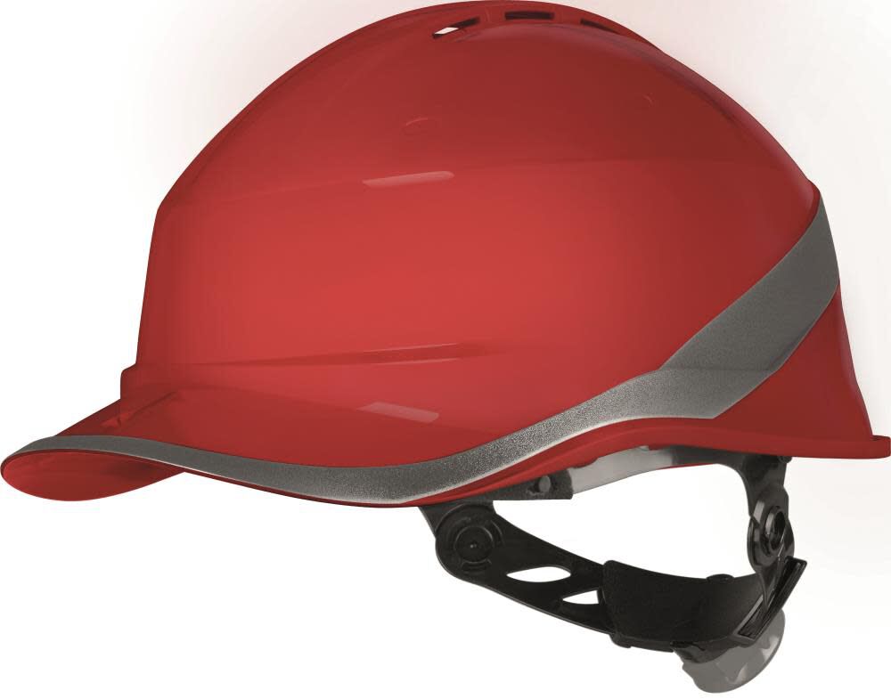 Diamond Safety Helmet ABS Vented Red DIAM6WTRROFL