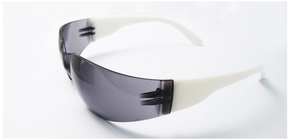 Lucy Safety Glasses White Temple Gray Anti Fog Lens 17944