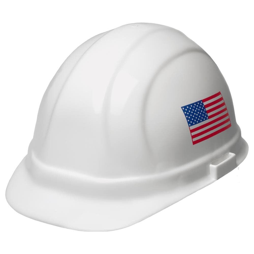 Omega II Hard Hat - White with American Flag 19950