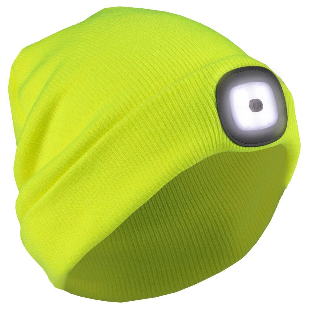 S109 Knit Cap with LED Light Hi-Viz Lime One Size Fits Most 63145