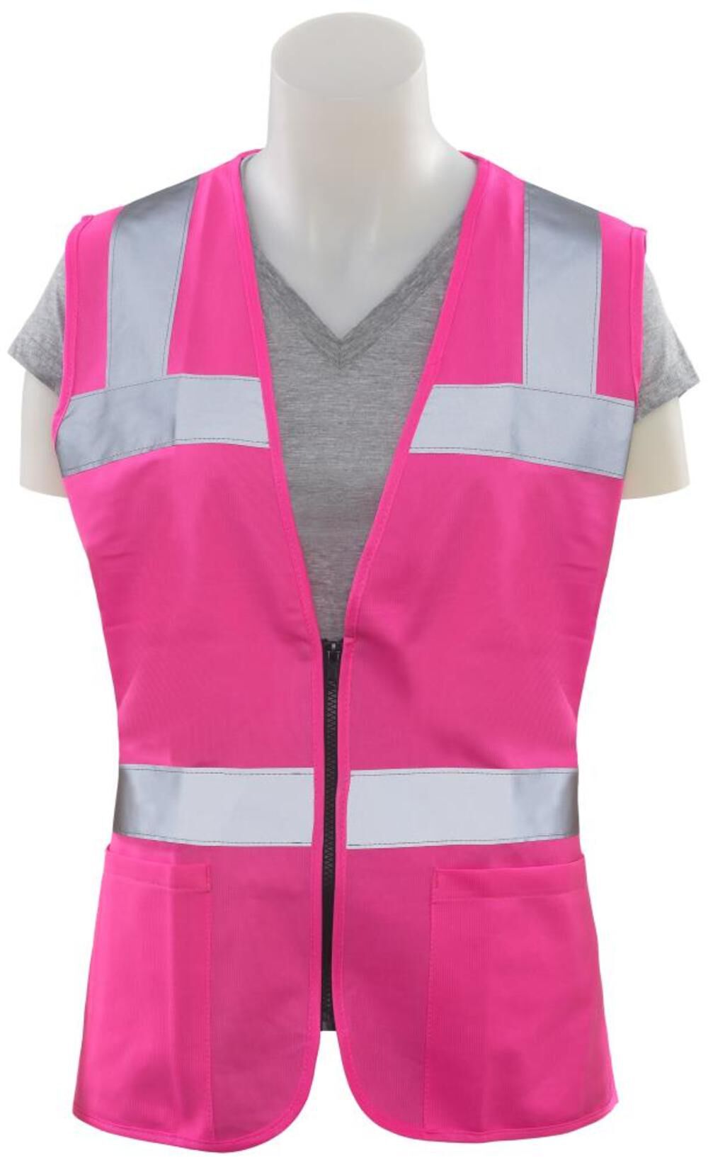 S721 Non ANSI Ladies Fitted tricot Hi Viz Pink - 3X 61914