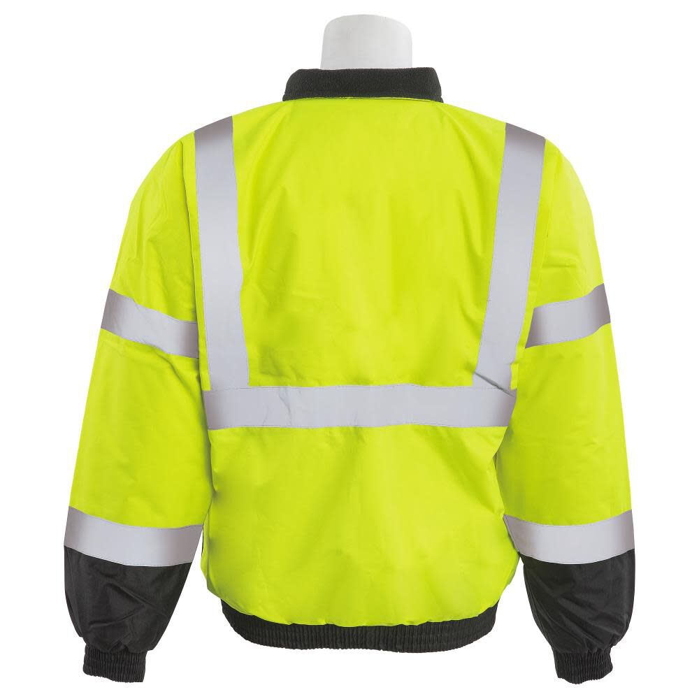 W105 HVL/Black Bottom Value Bomber Jacket Hi-Viz 3X 63949