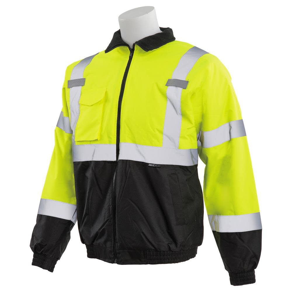 W105 HVL/Black Bottom Value Bomber Jacket Hi-Viz 3X 63949