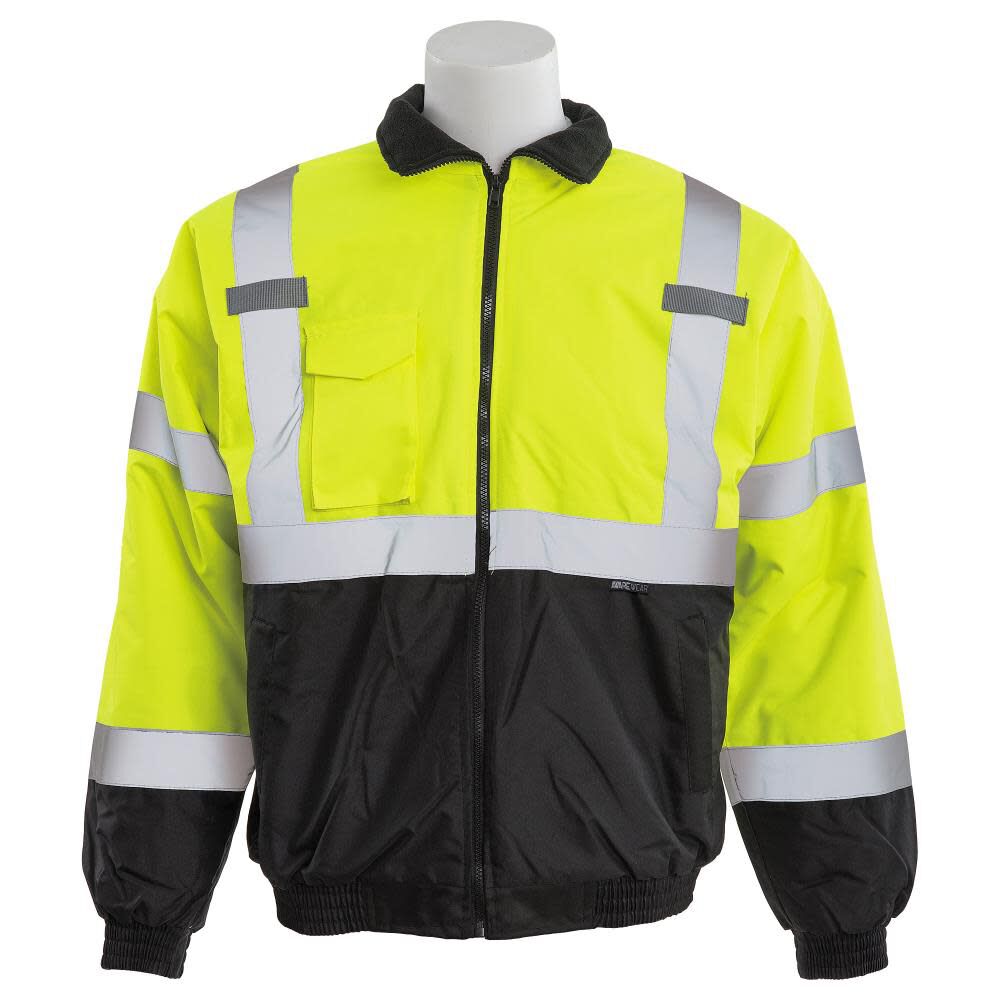 W105 HVL/Black Bottom Value Bomber Jacket Hi-Viz 3X 63949