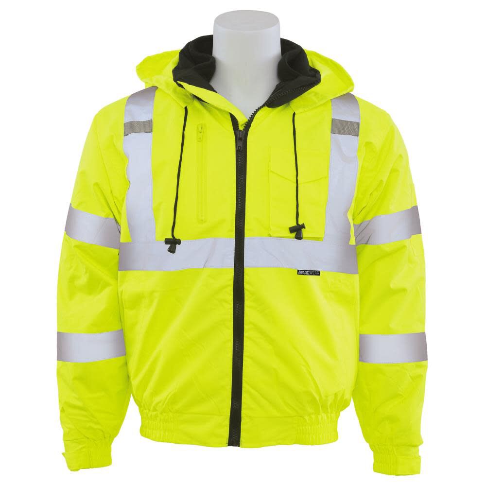 W510 Class 3 Bomber Jacket Hi Viz Lime Black Bottom 2X 62437