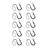 15lbs Tool Lanyard Single Carabiner, Black 10pk 19010