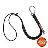 3105 Standard Black Economy Single Carabiner Lanyard 100pk 19011