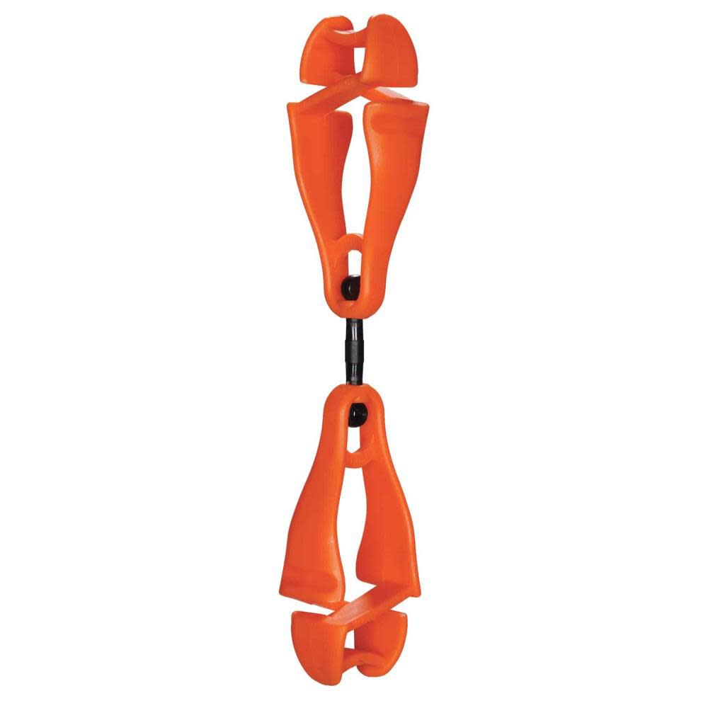 3420 Swiveling Glove Clip Holder Dual Clips Orange 19418