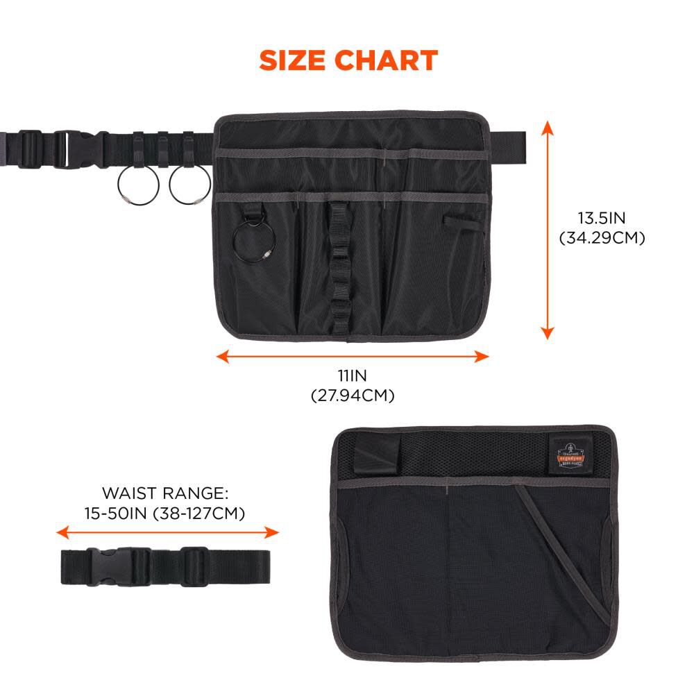 Arsenal 5715 Black Cleaning Apron Pouch with Pockets 13718