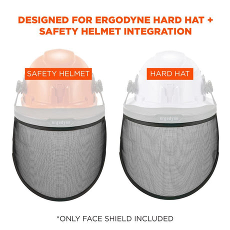 Black Mesh Face Shield Replacement for Hard Hat & Safety Helmet 60253