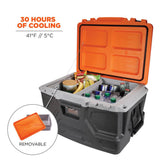 Chill Its 5171 Industrial Hard Sided Cooler 48 Quart Single Orange & Gray 13171