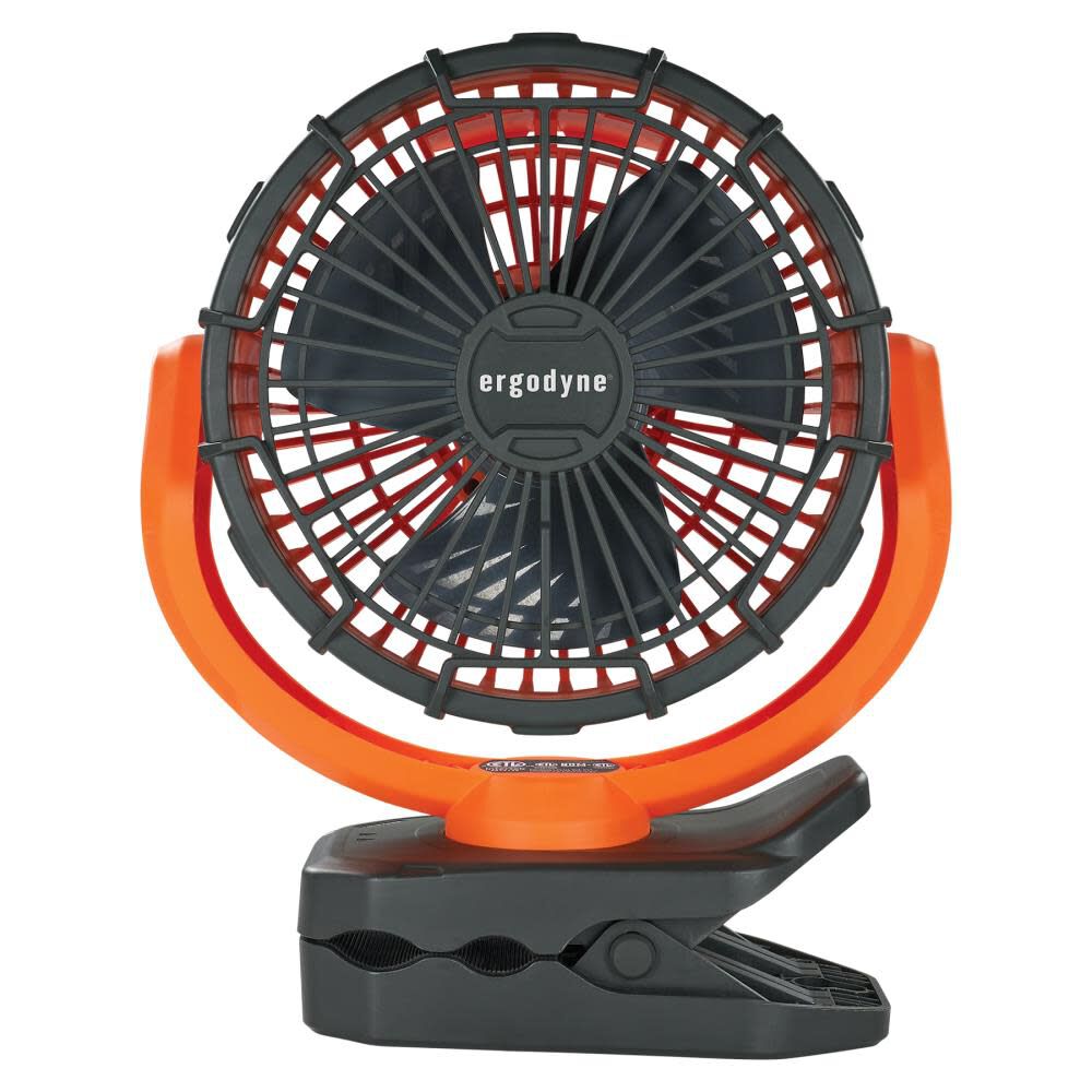 Chill-Its 6090 Orange Rechargeable Portable Jobsite Fan 12800