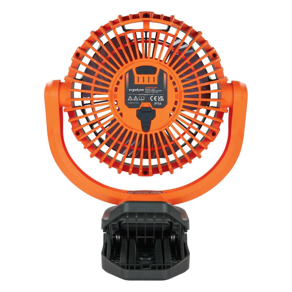 Chill-Its 6090 Orange Rechargeable Portable Jobsite Fan 12800