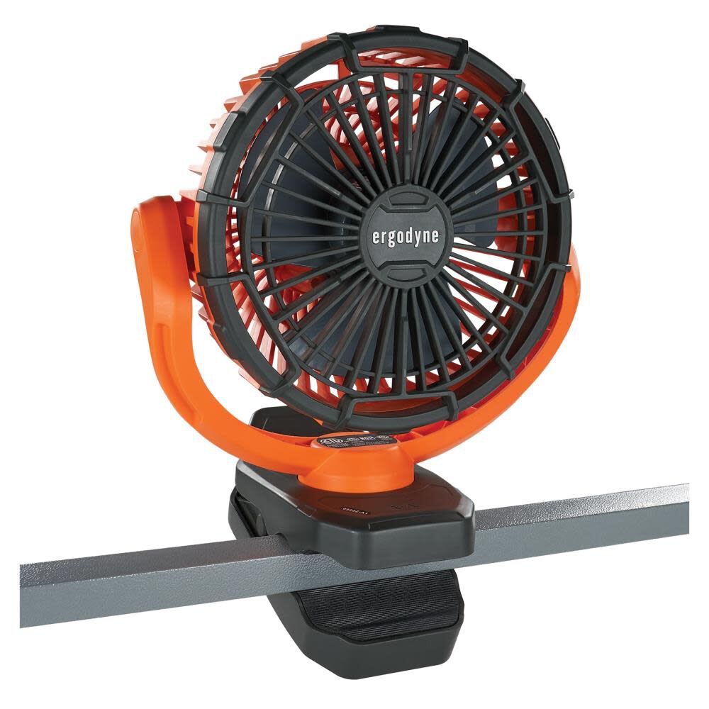 Chill-Its 6090 Orange Rechargeable Portable Jobsite Fan 12800