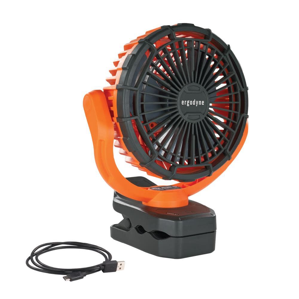 Chill-Its 6090 Orange Rechargeable Portable Jobsite Fan 12800