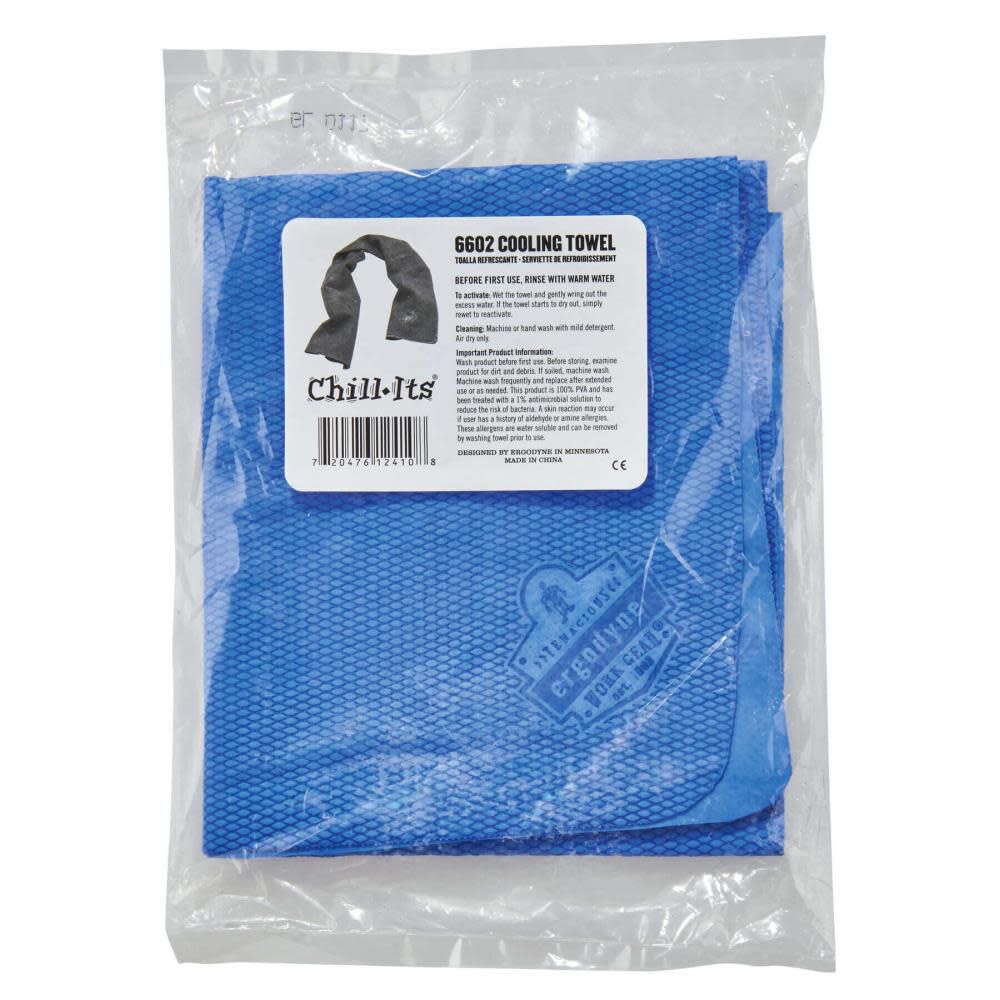 Chill Its 6602 Evaporative Cooling Towel Blue 50pk 12410