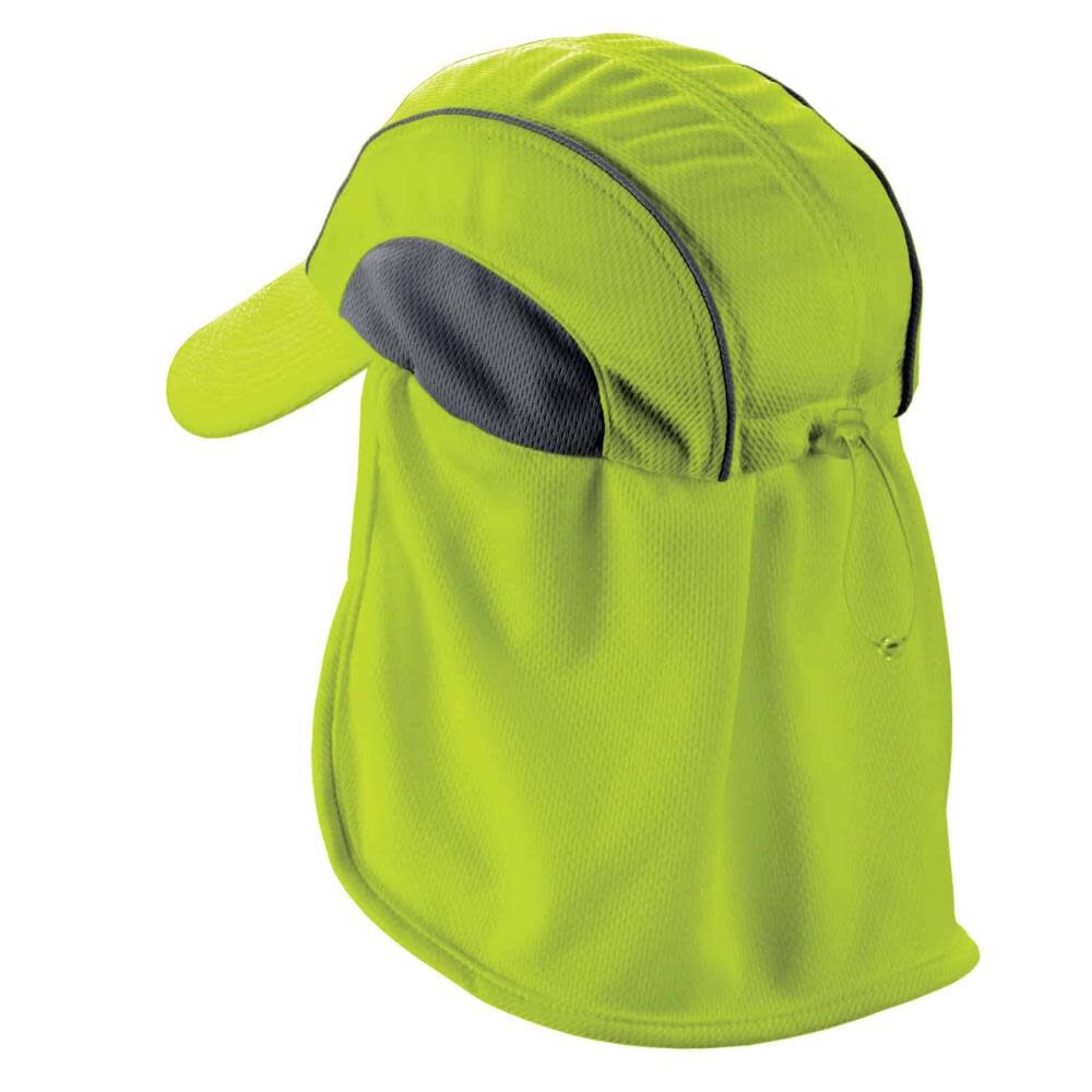 Chill Its 6650 High Performance Hat with Neck Shade Lime 12520