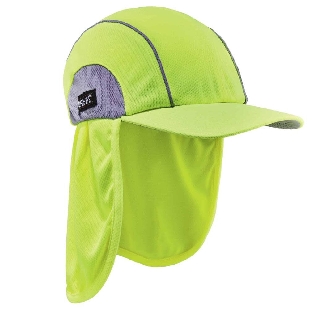 Chill Its 6650 High Performance Hat with Neck Shade Lime 12520