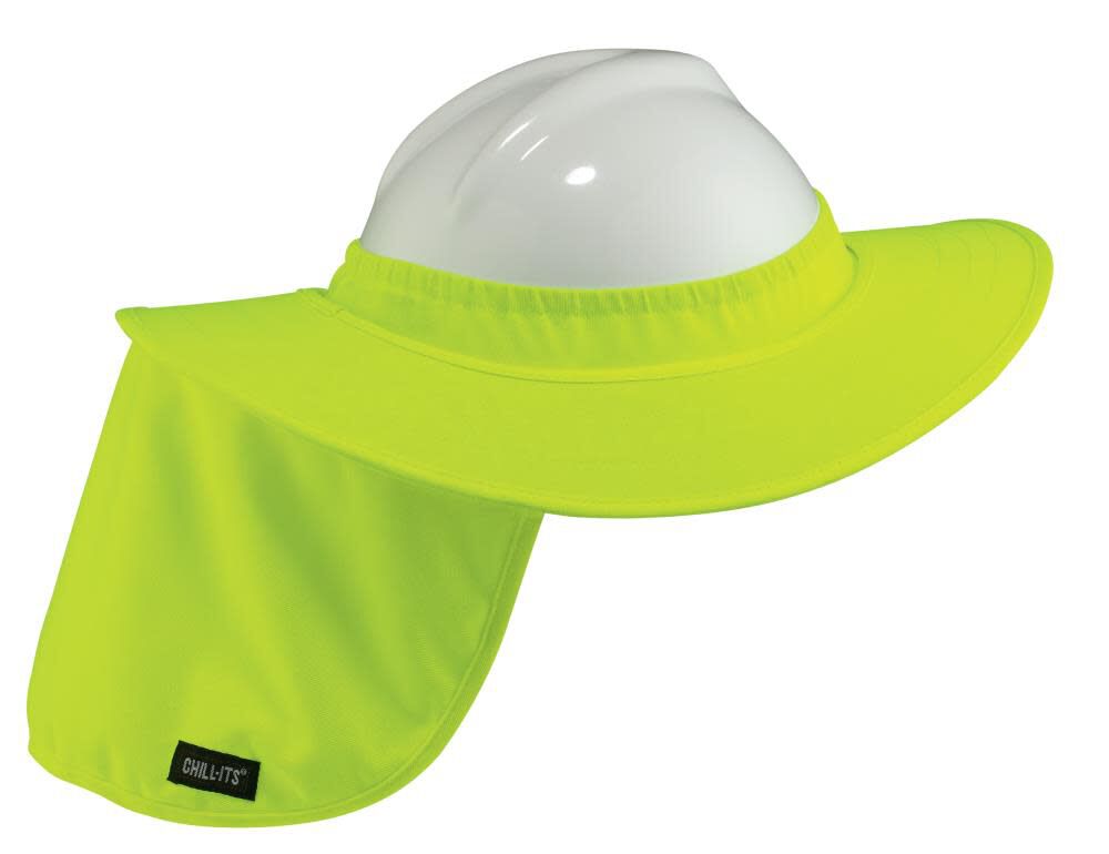 Chill-Its 6660 Lime Hard Hat Brim with Neck Shade 12640