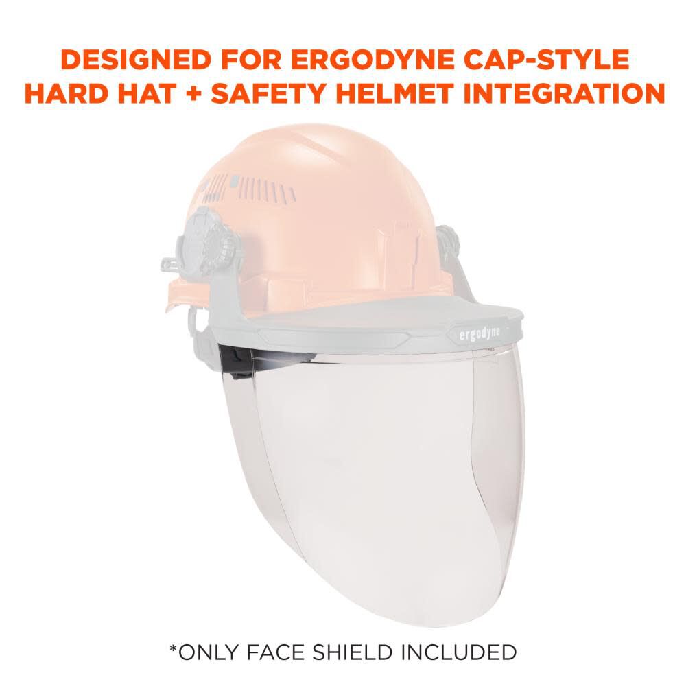 Clear Face Shield Replacement for Cap-Style Hard Hat & Safety Helmet 60249