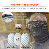 Clear Lens Gray OTG Safety Goggles Elastic Strap 60300