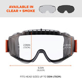 Clear Lens Gray OTG Safety Goggles Elastic Strap 60300