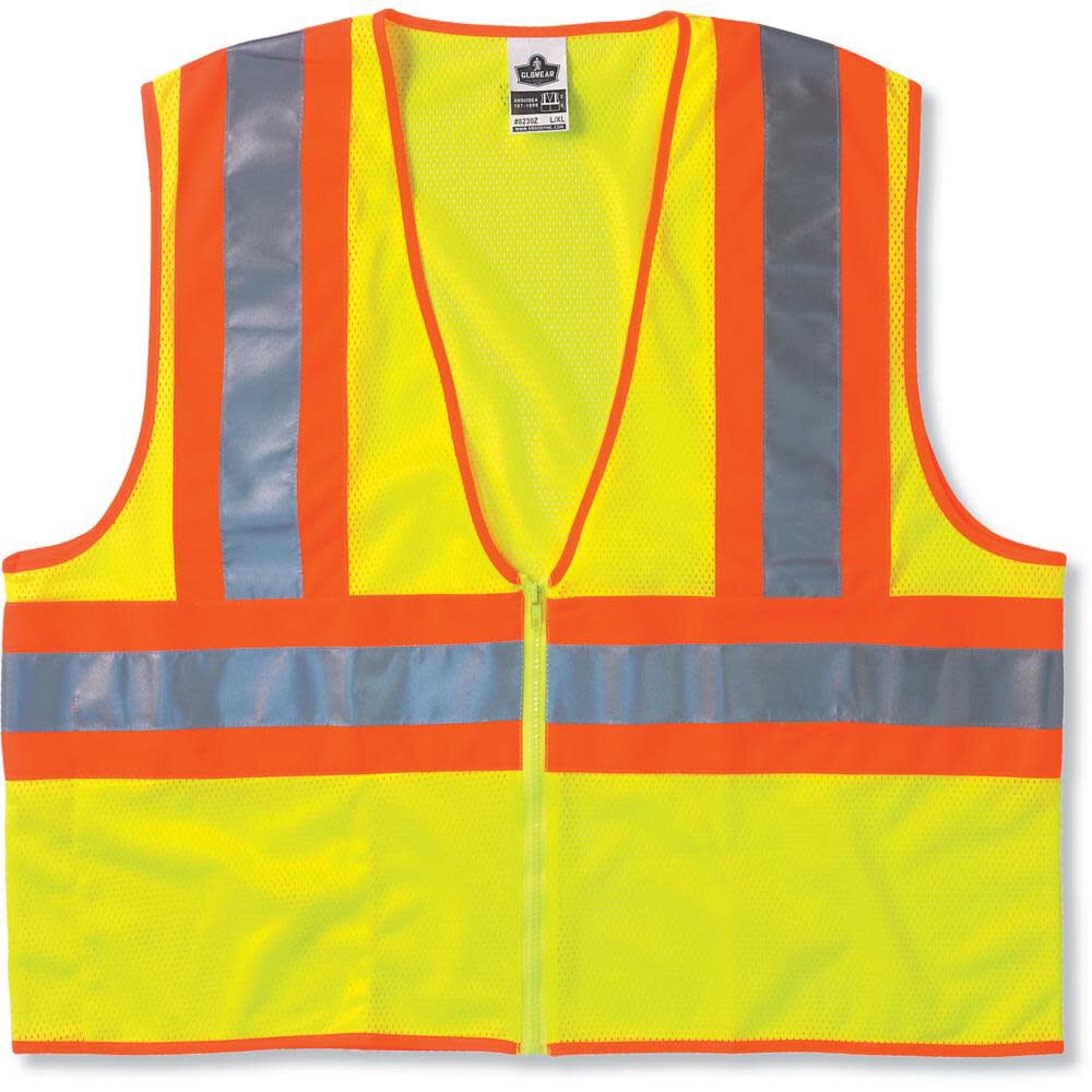 Glowear 8229Z Lime Class 2 Economy Two-Tone Vest - L/XL 21295