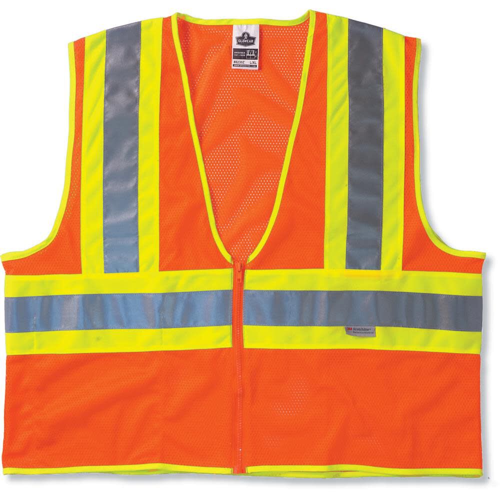 GloWear 8230Z Class 2 Two-Tone Safety Vest - 4XL/5XL 21329