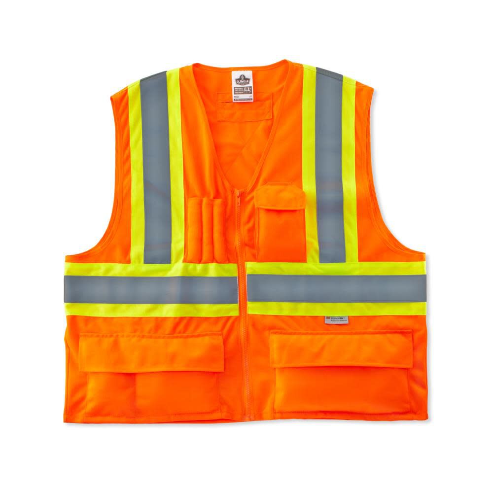 GloWear 8235ZX Class 2 Two-Tone X-Back Safety Vest - L/XL 26185