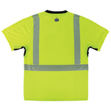 GloWear 8283BK Performance Hi Vis T Shirt Black Bottom Lime Small 23502