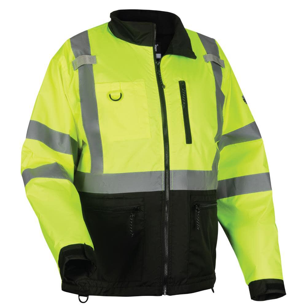 GloWear 8351 Jacket Windbreaker Water Resistant Lime Hi Vis 2X 23426